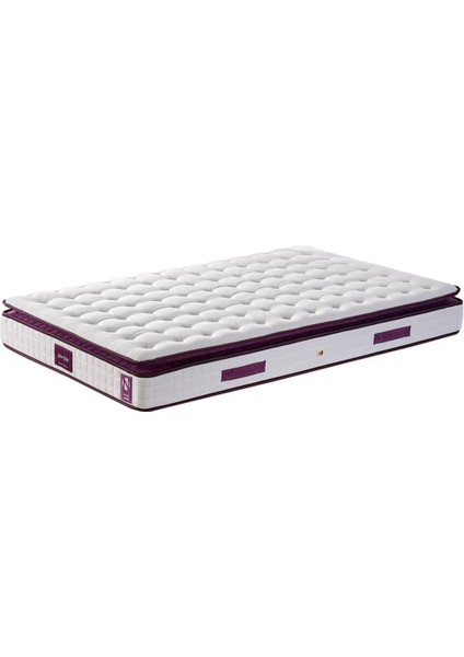 Niron Purple 120x200 Tek Kişilik Pedli Yatak Full Ortopedik Yaylı Yatak