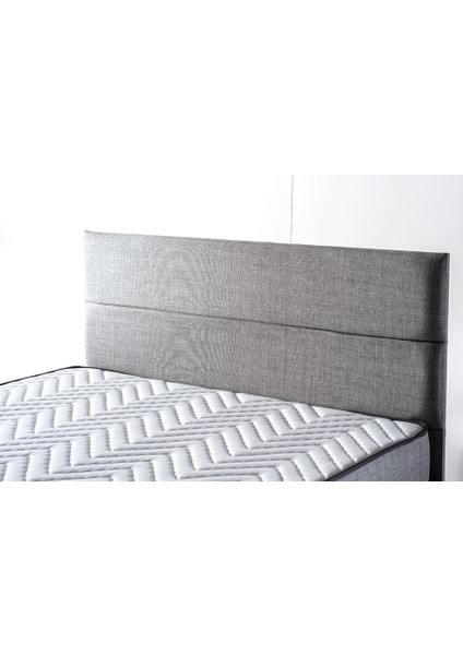 Niron Silver Yatak Baza Başlık Seti 100x200 Tek Kişilik Full Ortopedik Yatak Gri Keten Baza Başlık indirimleri