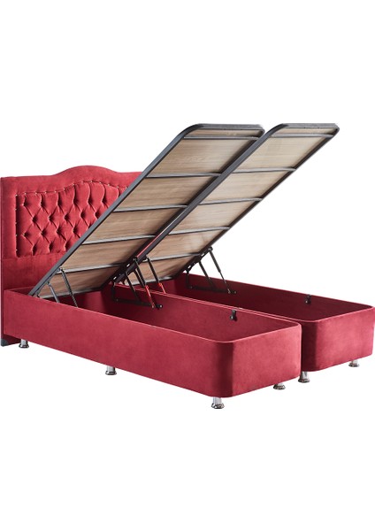 Niron Smart Yatak Baza Başlık Seti - 120x200 Tek Kişilik Full Ortopedik Yatak Baza ve Başlık Takımı