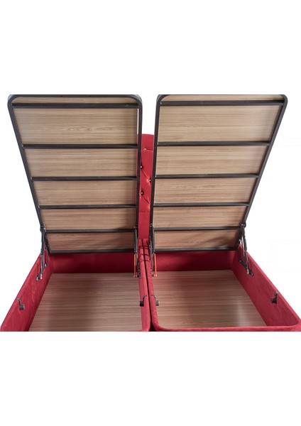 Niron Smart Yatak Baza Başlık Seti - 120x200 Tek Kişilik Full Ortopedik Yatak Baza ve Başlık Takımı