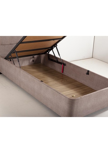 Luna Baza ve Başlık Seti - 100x200 cm Tek Kişilik Kumaş Baza Seti