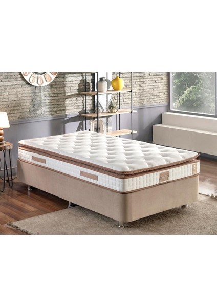 Niron Queen 120x200 cm Bir Buçuk Kişilik Pedli Lüks Yatak Tam Ergonomik Orta Sert Özel Yatak