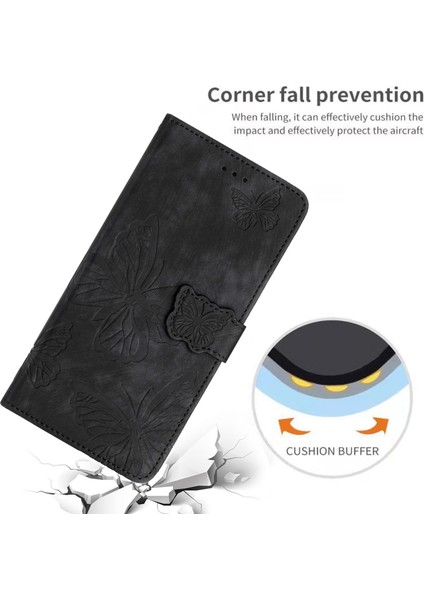 Samsung Galaxy A36 5g Kılıf Tasarımlı Flip Cüzdan Deri Telefon Kapağı Skin-Touch-Siyah (Yurt Dışından)