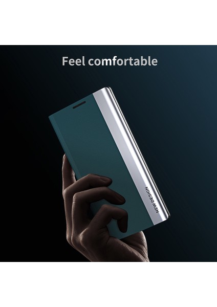 Samsung Galaxy A56 5g Kılıf Standlı Antidrop Deri Telefon Kılıfı-Beyaz (Yurt Dışından)