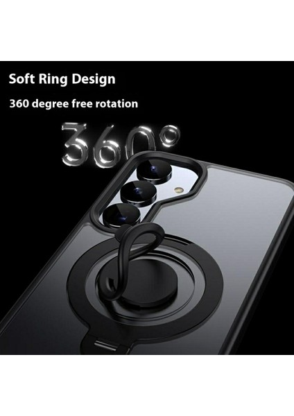Samsung Galaxy S25 Kılıf Magsafe Kickstand Mat Pc+Tpu Telefon Kapağı ile Uyumlu Silikon Halkalı-Siyah (Yurt Dışından) modelleri