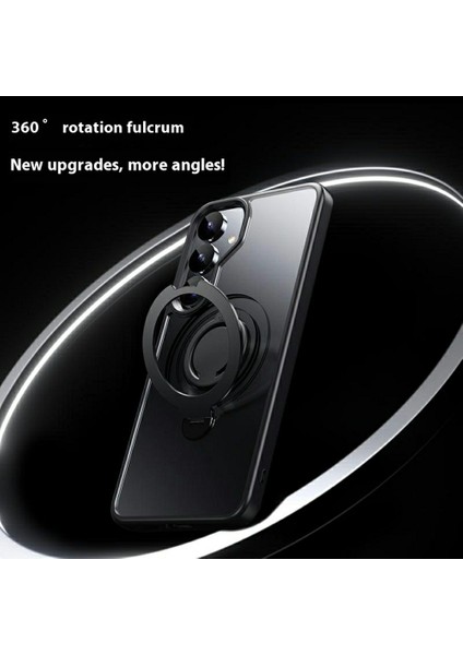 Samsung Galaxy S25 Kılıf Magsafe Kickstand Mat Pc+Tpu Telefon Kapağı ile Uyumlu Silikon Halkalı-Siyah (Yurt Dışından) fırsatları