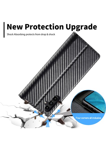 Lc.ımeeke Samsung Galaxy A36 5g Kılıf Karbon Fiber Doku Telefon Kapak Standı Kart Tutucu-Dikey Şerit (Yurt Dışından) modelleri