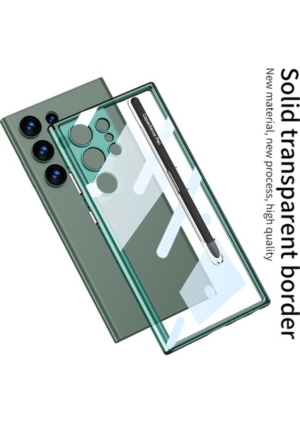 Gkk Samsung Galaxy S24 Ultra Kılıf Crystal Clear Tpu+Pc Darbeye Dayanıklı Telefon Kapağı Stylus-Şeffaf Siyah (Yurt Dışından) fiyatları