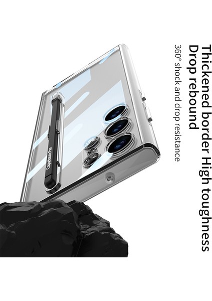 Gkk Samsung Galaxy S24 Ultra Kılıf Crystal Clear Tpu+Pc Darbeye Dayanıklı Telefon Kapağı Stylus-Şeffaf Siyah (Yurt Dışından) modelleri