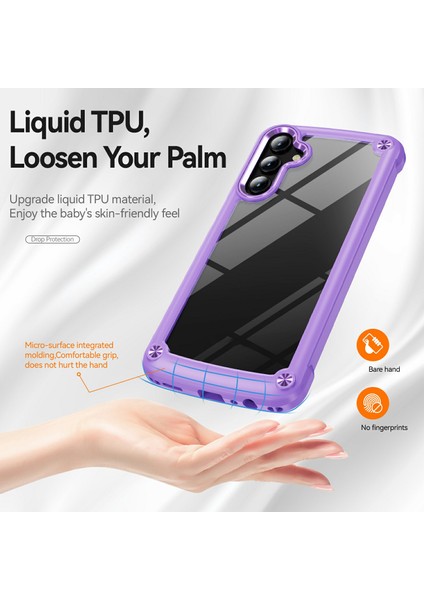 Samsung Galaxy A36 5g Kılıf Anti-Drop Alaşım Lens Çerçevesi Pc+Tpu Telefon Kapağı-Mor (Yurt Dışından) modelleri