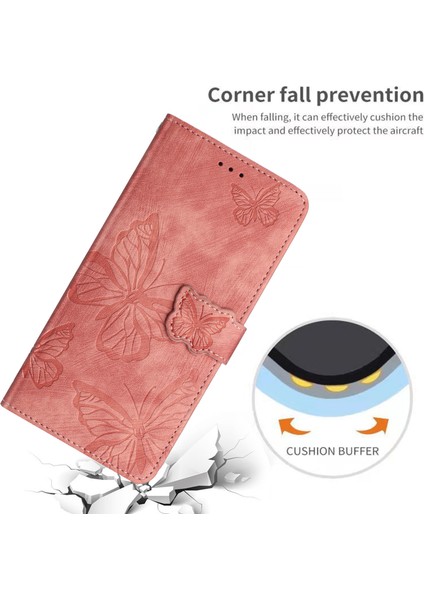 Samsung Galaxy S25 Ultra Kılıf Tasarımlı Flip Cüzdan Deri Telefon Kılıfı Ten-Dokunmatik-Pembe (Yurt Dışından)