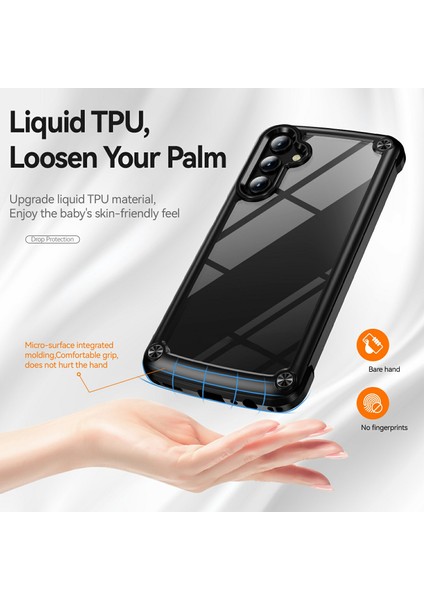 Samsung Galaxy A36 5g Kılıf Anti-Drop Alaşım Lens Çerçevesi Pc+Tpu Telefon Kapağı-Siyah (Yurt Dışından) modelleri