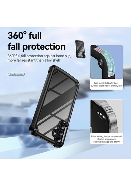 Samsung Galaxy A36 5g Kılıf Anti-Drop Alaşım Lens Çerçevesi Pc+Tpu Telefon Kapağı-Siyah (Yurt Dışından) fırsatları