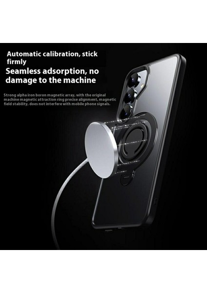 Samsung Galaxy S25 Kılıf Magsafe Kickstand Mat Pc+Tpu Telefon Kapağı ile Uyumlu Silikon Halkalı-Gri (Yurt Dışından) fırsatları
