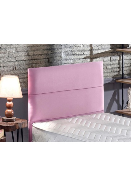 Niron Pinky Tek Kişilik 90 x 190 Cm Yatak Seti - Pembe Kumaş Baza, Başlık ve Yatak Takımı