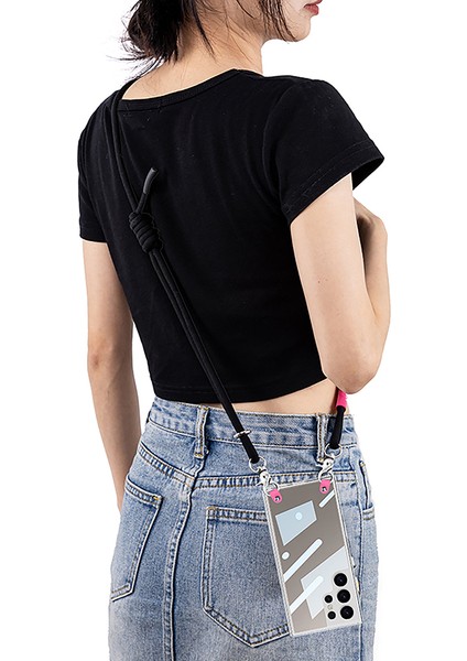 Gkk Samsung Galaxy S24 Ultra Kılıf Anti-Drop Pc+Tpu Omuz Askılı Şeffaf Telefon Kılıfı-Siyah (Yurt Dışından) modelleri