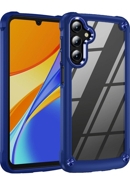 Samsung Galaxy A36 5g Kılıf Anti-Drop Alaşım Lens Çerçevesi Pc+Tpu Telefon Kapağı-Mavi (Yurt Dışından)