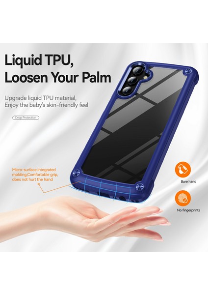 Samsung Galaxy A36 5g Kılıf Anti-Drop Alaşım Lens Çerçevesi Pc+Tpu Telefon Kapağı-Mavi (Yurt Dışından) modelleri