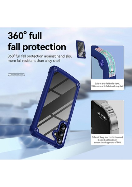 Samsung Galaxy A36 5g Kılıf Anti-Drop Alaşım Lens Çerçevesi Pc+Tpu Telefon Kapağı-Mavi (Yurt Dışından) fırsatları