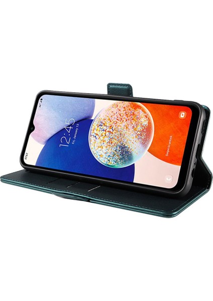 Samsung Galaxy A55 5g Kılıf Yan Manyetik Toka Rfıd Engelleme Deri Telefon Cüzdan Kapağı-Kahverengi (Yurt Dışından)