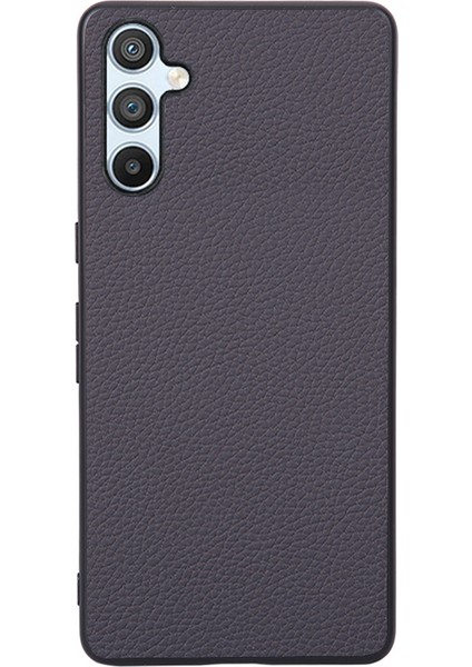 Samsung Galaxy A56 5g Kılıf Litchi Doku Anti-Drop Tpu+Pu Deri Telefon Koruyucu Kapak-Koyu Gri (Yurt Dışından)