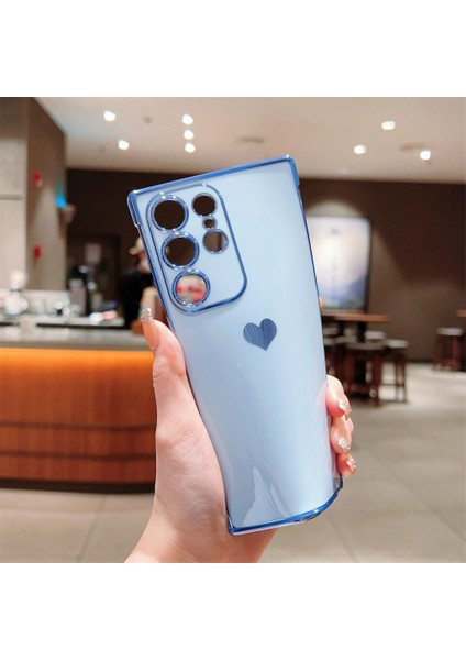 Samsung Galaxy S25 Ultra Kılıf Tpu Telefon Arka Kapak Galvanik Kalp Desenli-Mavi (Yurt Dışından) indirimleri