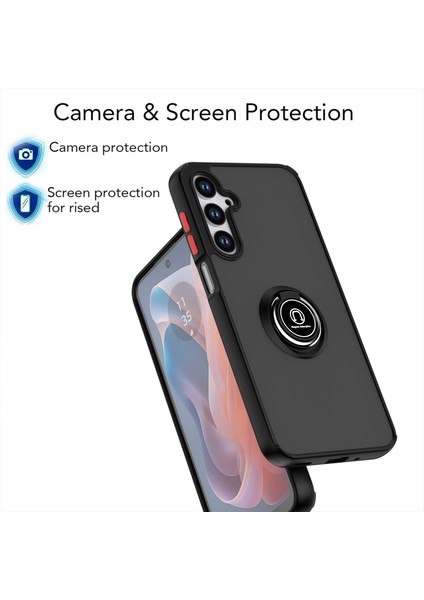 Samsung Galaxy S25 Kılıf Pc+Tpu Halka Kickstand Anti Drop Telefon Arka Kapak-Gökyüzü Mavi/turuncu (Yurt Dışından) fırsatları