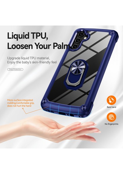 Samsung Galaxy A26 5g Kılıf Alaşım Lens Çerçevesi Pc + Tpu Kickstand Telefon Arka Kapak-Mavi (Yurt Dışından) fırsatları
