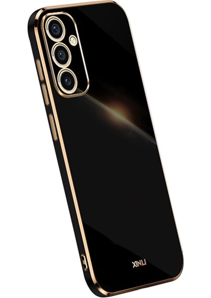 Xınlı Samsung Galaxy A56 5g Kılıf Tpu Telefon Kılıfı, Elektro Kaplama Çerçeveli-Siyah (Yurt Dışından)