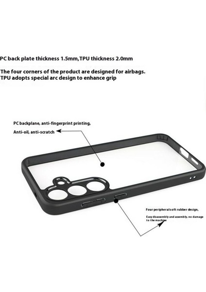 Samsung Galaxy A56 5g Kılıf Darbeye Dayanıklı Pc + Tpu Şeffaf Arka Telefon Kapağı Için (Yurt Dışından)
