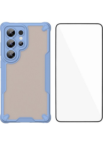 Wanlonfeng Mffj Serisi Samsung Galaxy S24 Ultra Kılıf Anti Drop Tpu Telefon Arka Kapak Ekran Filmi-Mavi (Yurt Dışından)