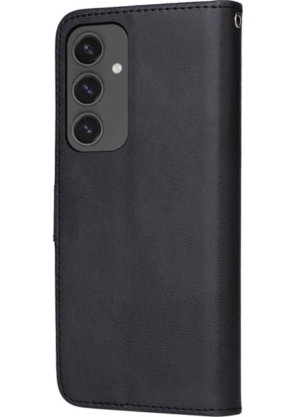 Samsung Galaxy S24 Fe 2'si 1 Arada Manyetik Çıkarılabilir Deri Cüzdan Kılıfı Askı-Boş Standı Için (Yurt Dışından)