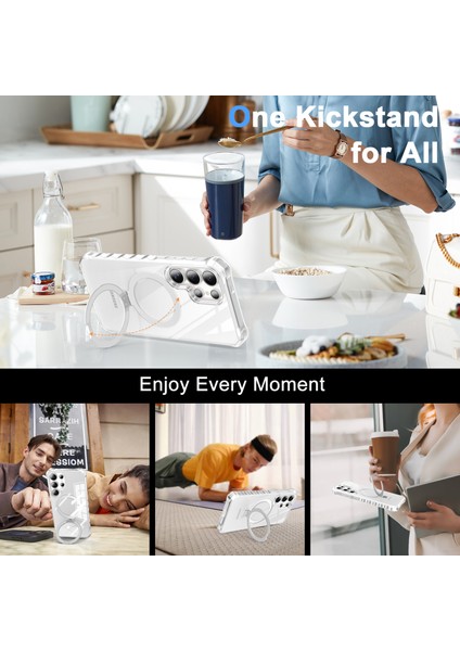 Samsung Galaxy S25 Ultra Kılıf Magsafe Buzlu Anti-Drop Pc+Tpu Telefon Kapağı-Şeffaf ile Uyumlu Küçük Dalgalı Kenar (Yurt Dışından) indirimleri