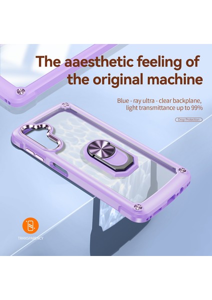 Samsung Galaxy A26 5g Kılıf Alaşım Lens Çerçevesi Pc + Tpu Kickstand Telefon Arka Kapak-Mor (Yurt Dışından) modelleri