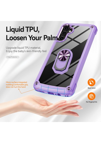 Samsung Galaxy A26 5g Kılıf Alaşım Lens Çerçevesi Pc + Tpu Kickstand Telefon Arka Kapak-Mor (Yurt Dışından) fırsatları