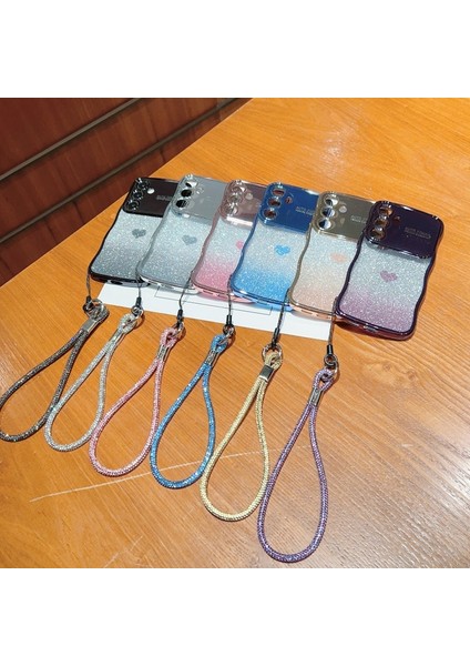 Samsung Galaxy S25 Kılıfı Için Askılı Elektro Kaplama Tpu Telefon Kapağı Aşk Kalp Degrade Parıltılı-Koyu Mor (Yurt Dışından) fiyatları