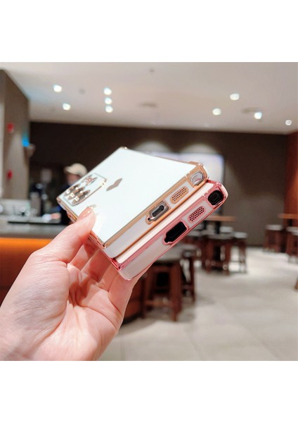 Samsung Galaxy S25 Ultra Kılıf Tpu Telefon Arka Kapak Galvanik Kalp Desenli-Fildişi Beyaz (Yurt Dışından) indirimleri