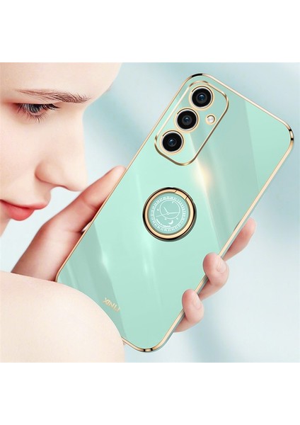Xınlı Samsung Galaxy A56 5g Kılıf Yüzük Kickstand Galvanik Tpu Telefon Kapağı-Pembe (Yurt Dışından)