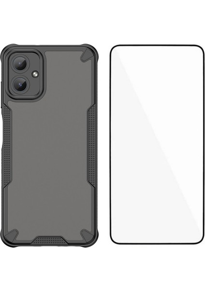 Wanlonfeng Mffj Serisi Samsung Galaxy A06 Kılıf Anti Drop Tpu Telefon Arka Kapak Ekran Filmi-Siyah (Yurt Dışından)