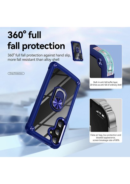 Samsung Galaxy S24 Fe Kılıf Alaşım Lens Çerçevesi Pc+Tpu Kickstand Telefon Arka Kapak-Mavi (Yurt Dışından) indirimleri