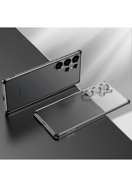 Sulada Samsung Galaxy S25 Ultra Kılıf Darbeye Dayanıklı Yumuşak Tpu Telefon Arka Kapak-Siyah (Yurt Dışından)