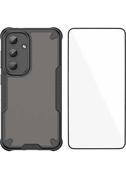 Wanlonfeng Mffj Serisi Samsung Galaxy S25 Kılıf Anti Drop Tpu Telefon Arka Kapak Ekran Filmi-Siyah (Yurt Dışından)