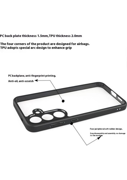 Samsung Galaxy S24 Fe Kılıf Darbeye Dayanıklı Pc + Tpu Şeffaf Arka Telefon Kapağı Için (Yurt Dışından) modelleri
