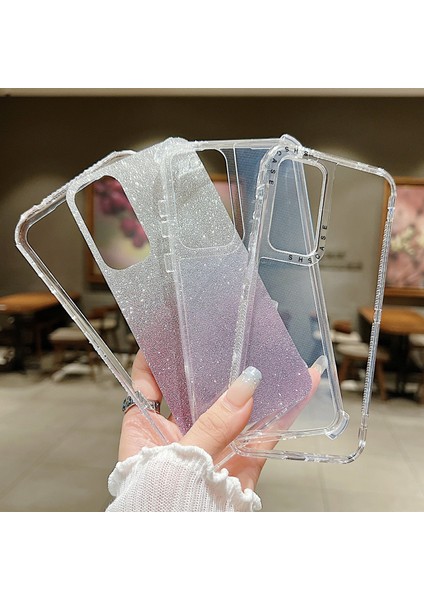 Samsung Galaxy S25 Kılıf Parıltılı Tasarım Pc+Tpu Darbeye Dayanıklı Telefon Kapağı-Mor (Yurt Dışından) fiyatları