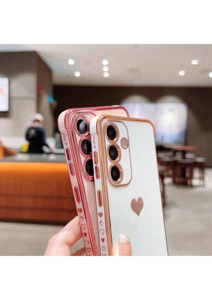 Samsung Galaxy A55 5g Kılıf Tpu Telefon Arka Kapak Galvanik Kalp Desenli-Gül Pembe (Yurt Dışından) indirimleri