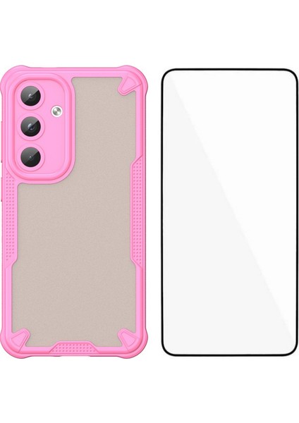 Wanlonfeng Mffj Serisi Samsung Galaxy S25 Kılıf Anti Drop Tpu Telefon Arka Kapak Ekran Filmi-Pembe (Yurt Dışından)