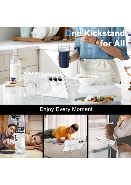 Samsung Galaxy S25+/S24+ Kılıf Için Magsafe Buzlu Anti-Drop Pc+Tpu Telefon Kapağı-Şeffaf ile Uyumlu Küçük Dalgalı Kenar (Yurt Dışından) indirimleri