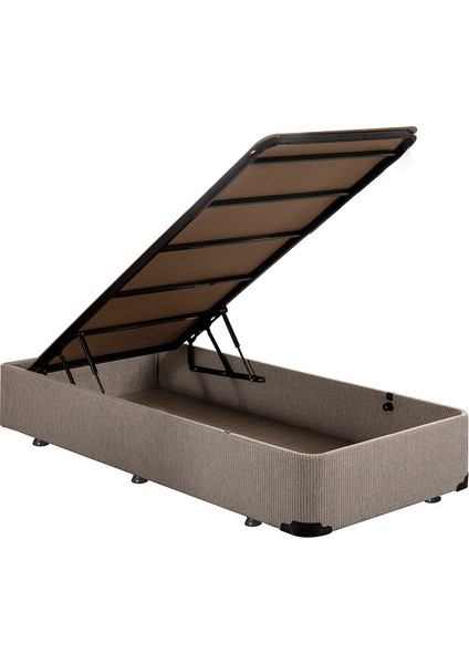 Niron Baza - 100x200 cm Tek Kişilik Sandıklı Klasik Kumaş Baza