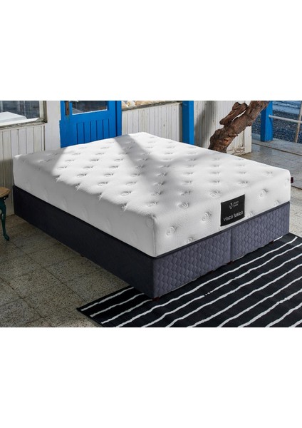 Visco Fusion Yatak 120x200 Tek Kişilik Paket Yaylı Visco Süngerli Yatak Extra Lüks Yumuşak Özel Tasarım
