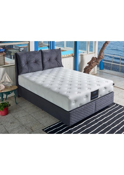 Visco Fusion Yatak 120x200 Tek Kişilik Paket Yaylı Visco Süngerli Yatak Extra Lüks Yumuşak Özel Tasarım